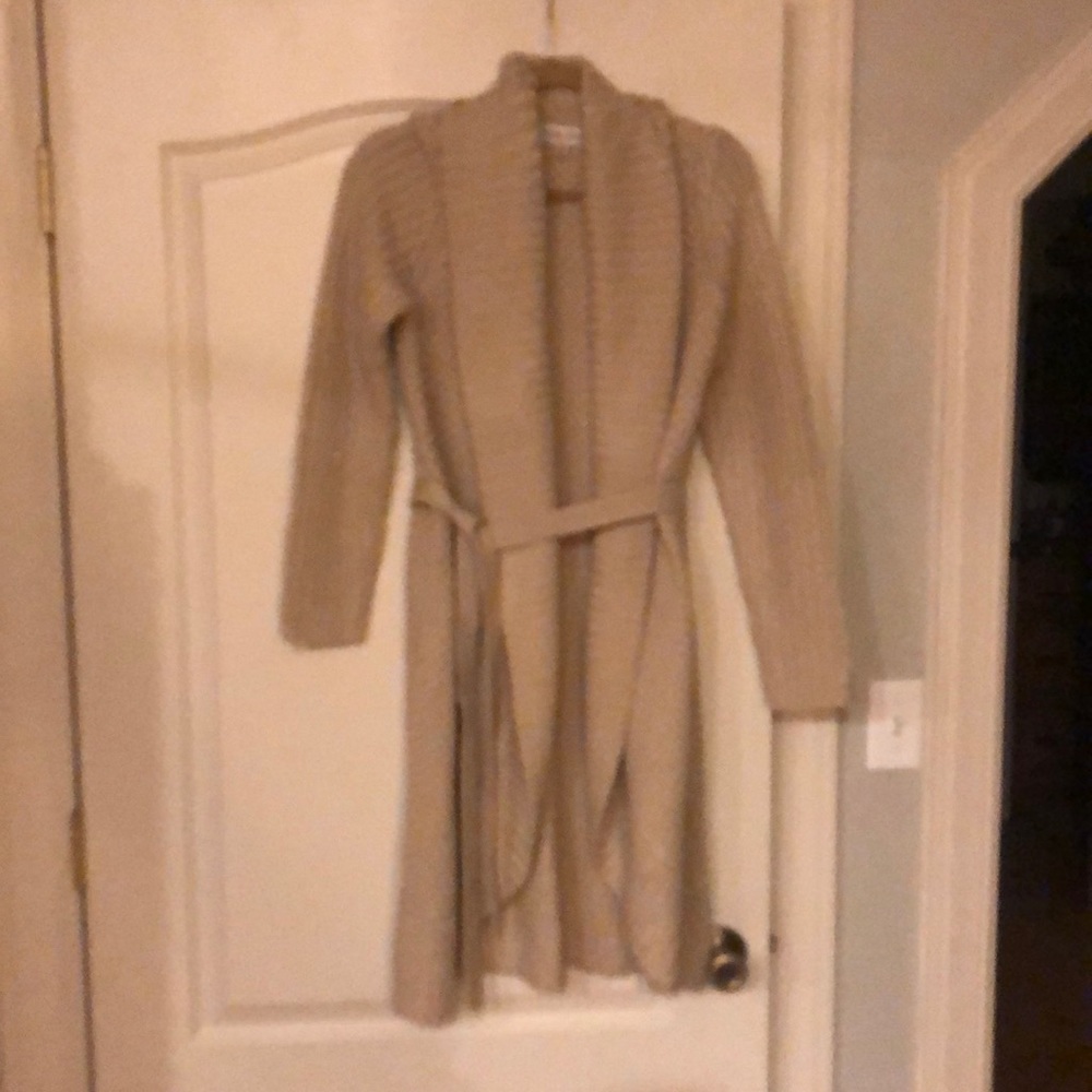 Long tan cardigan